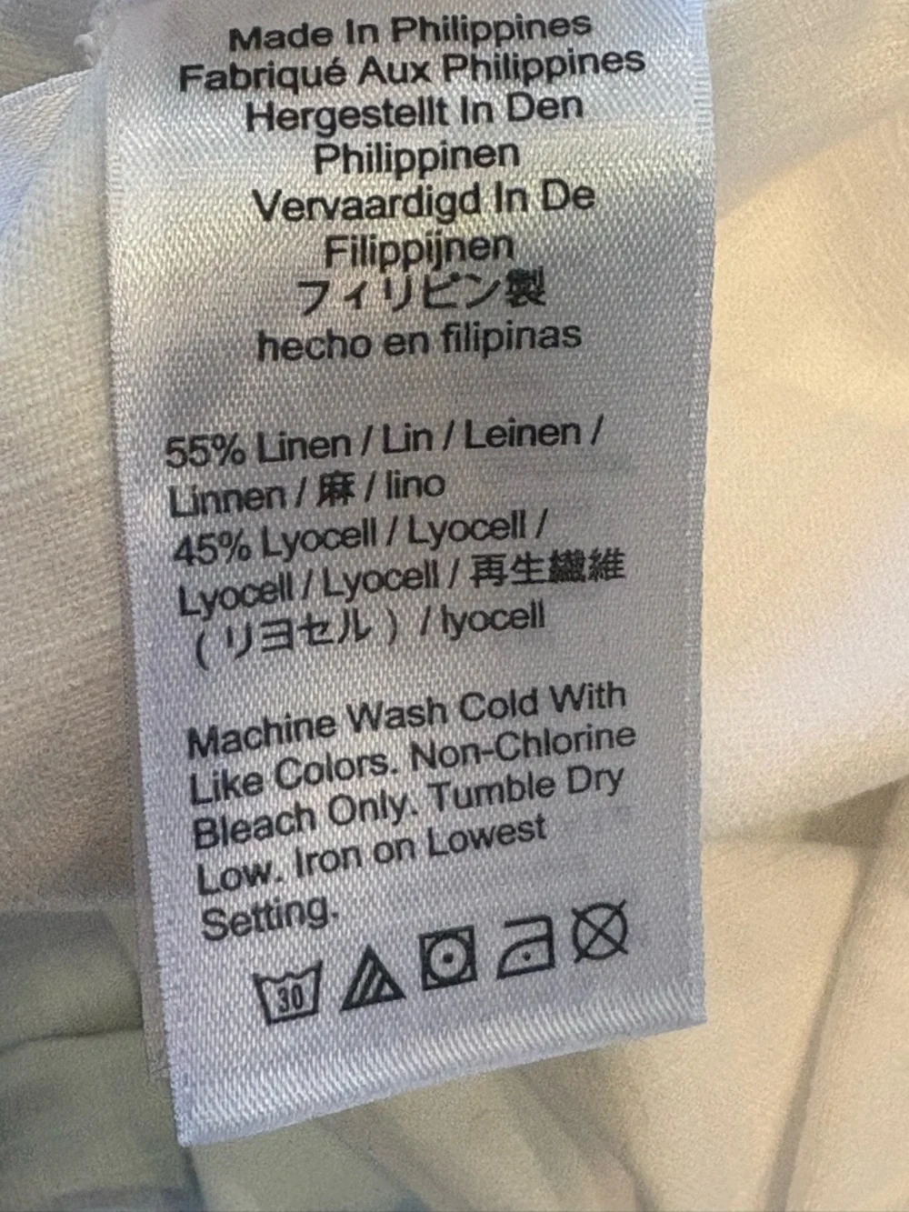 J.Crew White Linen Blend Shorts Elastic Waist Pockets Size L